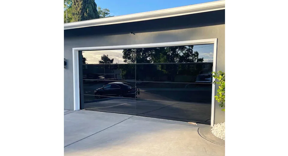 Frameless Mirror Glass Garage Door