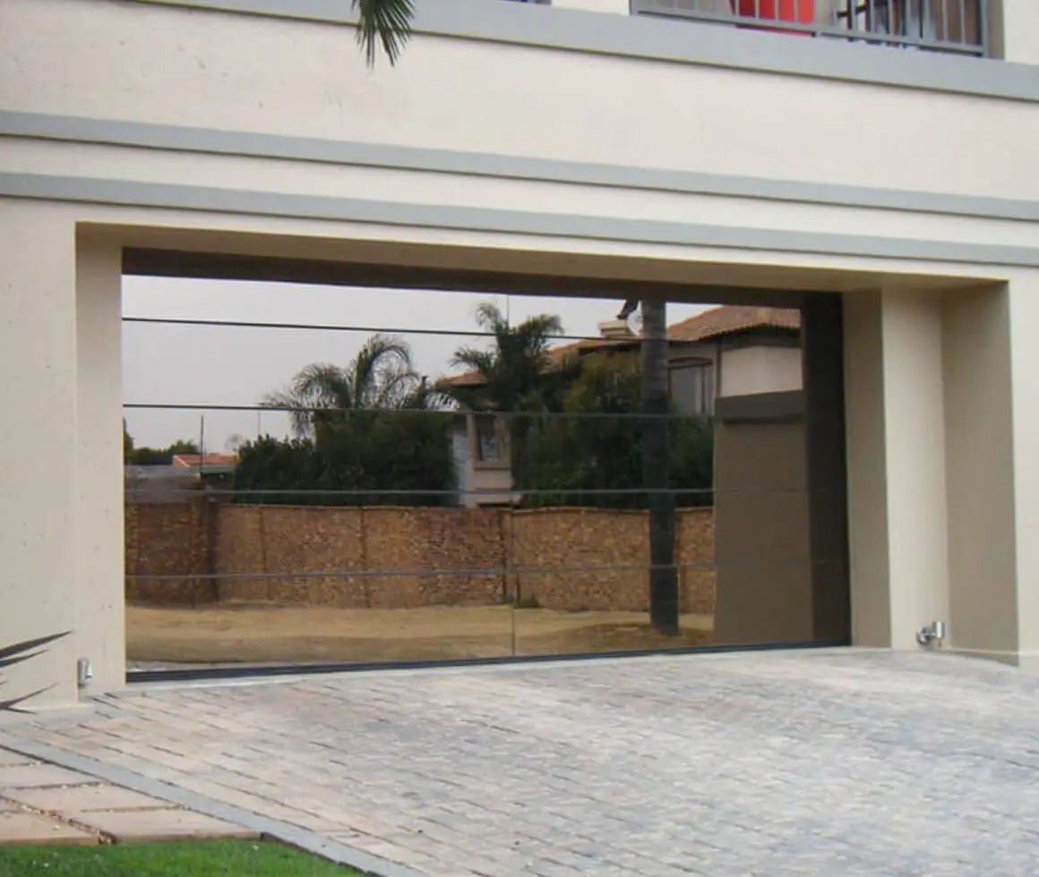 frameless garage doors