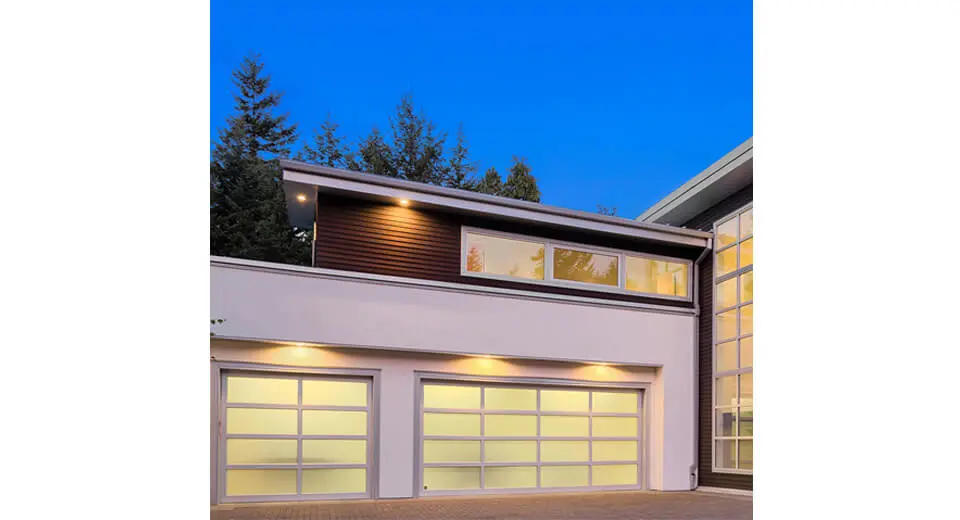 Full Vision Glass Sectional Garage Door