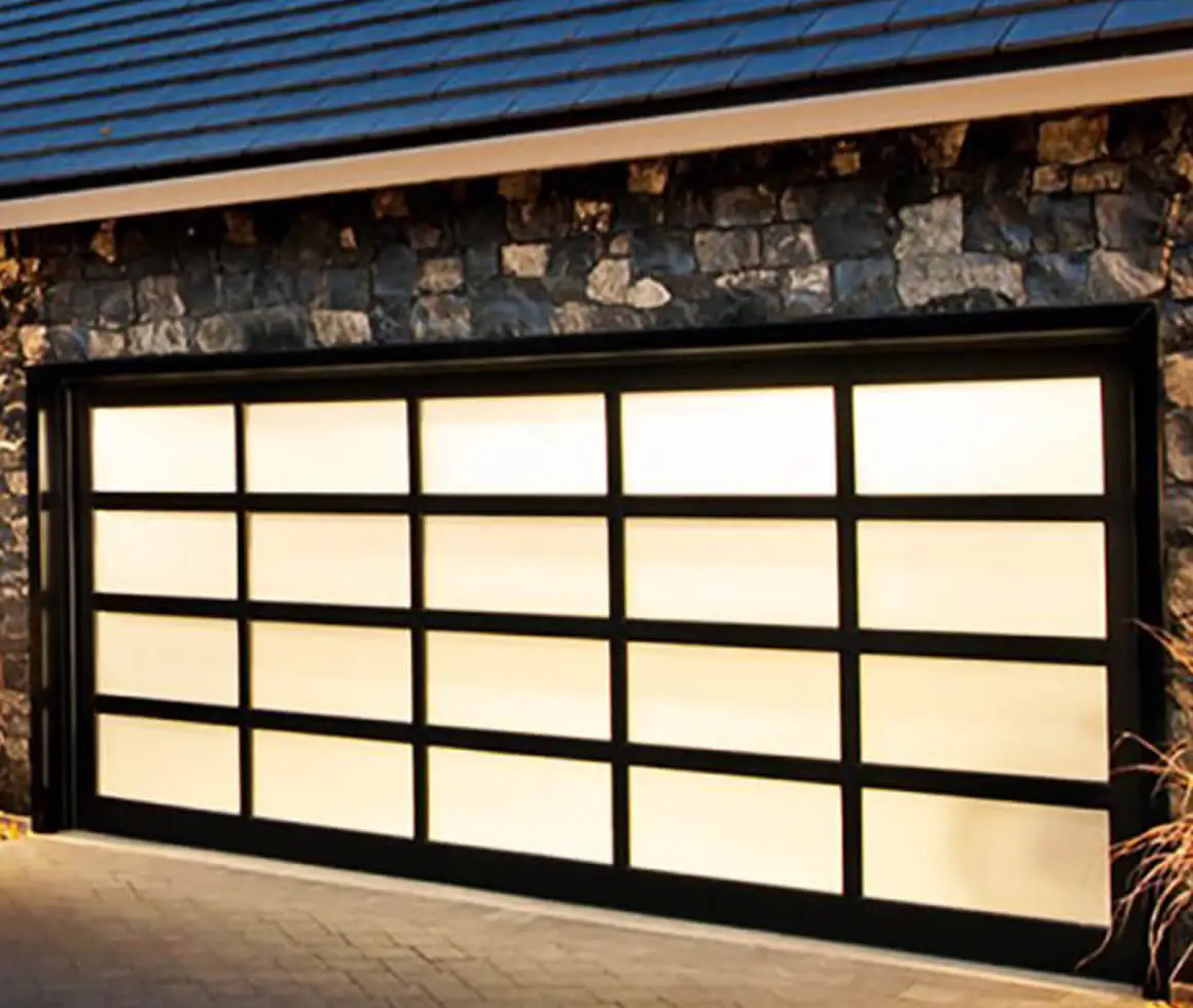 frosted garage door