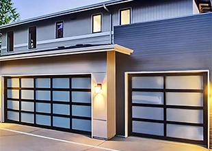 Aluminum Frosted Smoked Glass Garage Door