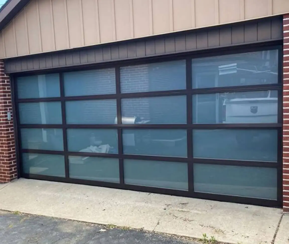 smoked glass garage door