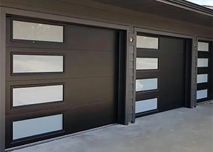 Steel Insulated Garage Door with Side Windows