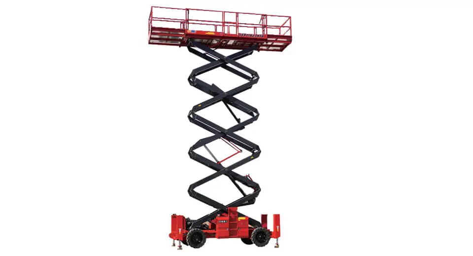 Diesel Rough Terrain Scissor Lift Platform with Outriggers