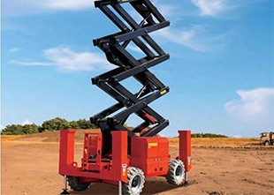 Electric Rough Terrain Scissor Lift Platform with Outriggers