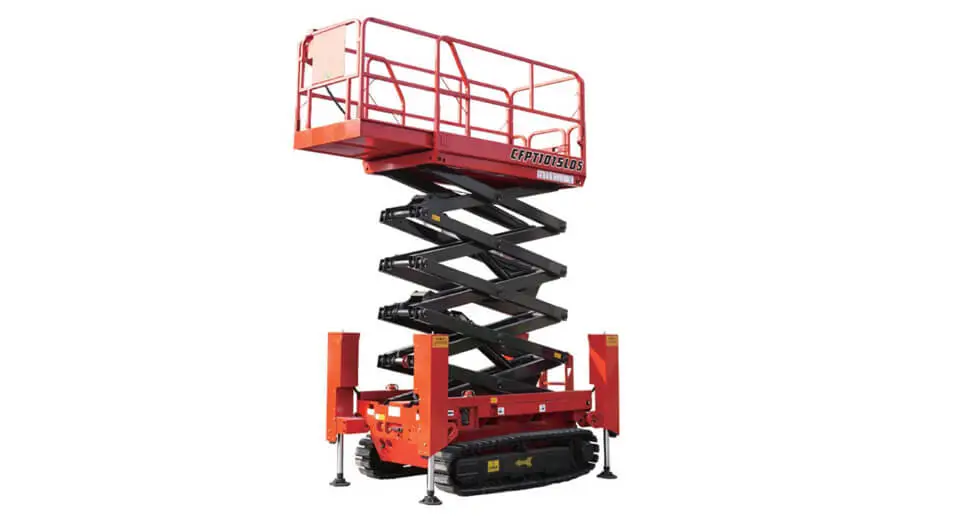 Crawler Scissor Lift Platform with Outriggers